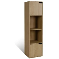 Gifi Rangement|Étagère Adam en bois naturel 4 niches