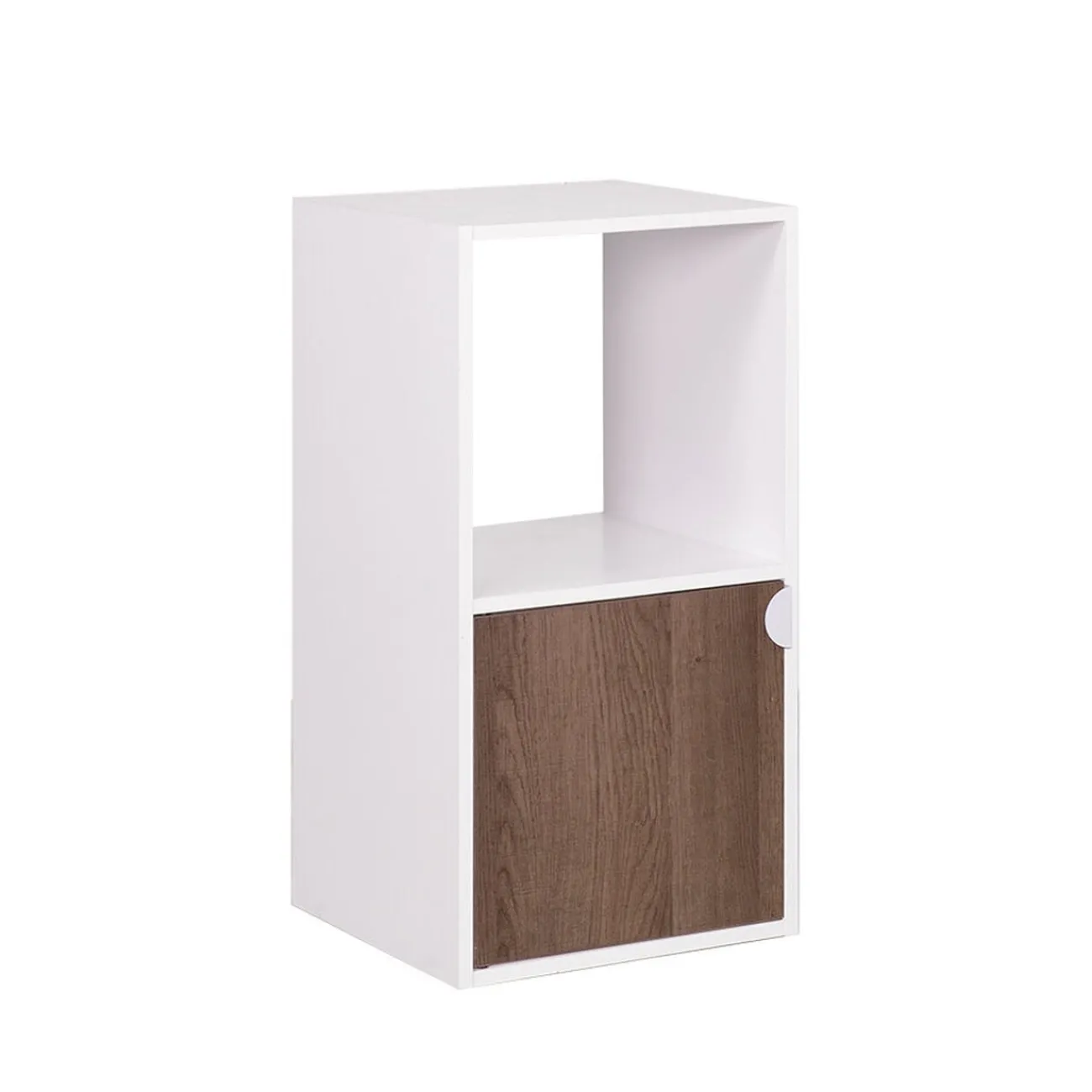 Gifi Rangement|Étagère Adam MDF blanche 2 cubes 30xH61x29,5cm