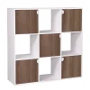 Gifi Rangement|Étagère Adam MDF blanche 9 cubes 90xH90x29,5cm