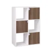 Gifi Rangement|Étagère Adam MDF blanche 6 cubes 60xH90x29,5cm