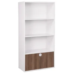Gifi Rangement|Étagère Adam MDF blanche 4 niveaux 59xH120x29,5cm