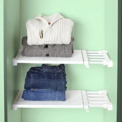 Gifi Rangement|Étagère amovible extensible blanche 38/55 cm