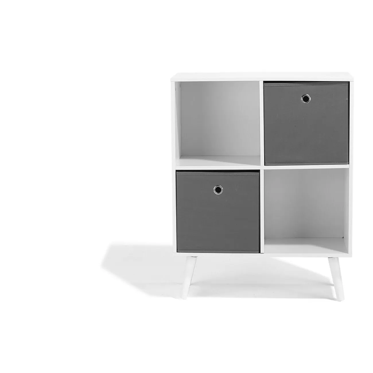 Gifi Rangement|Étagère Bilbao blanche 2 tiroirs et 2 niches