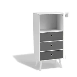 Gifi Rangement|Étagère Bilbao blanche 3 tiroirs et 1 niche