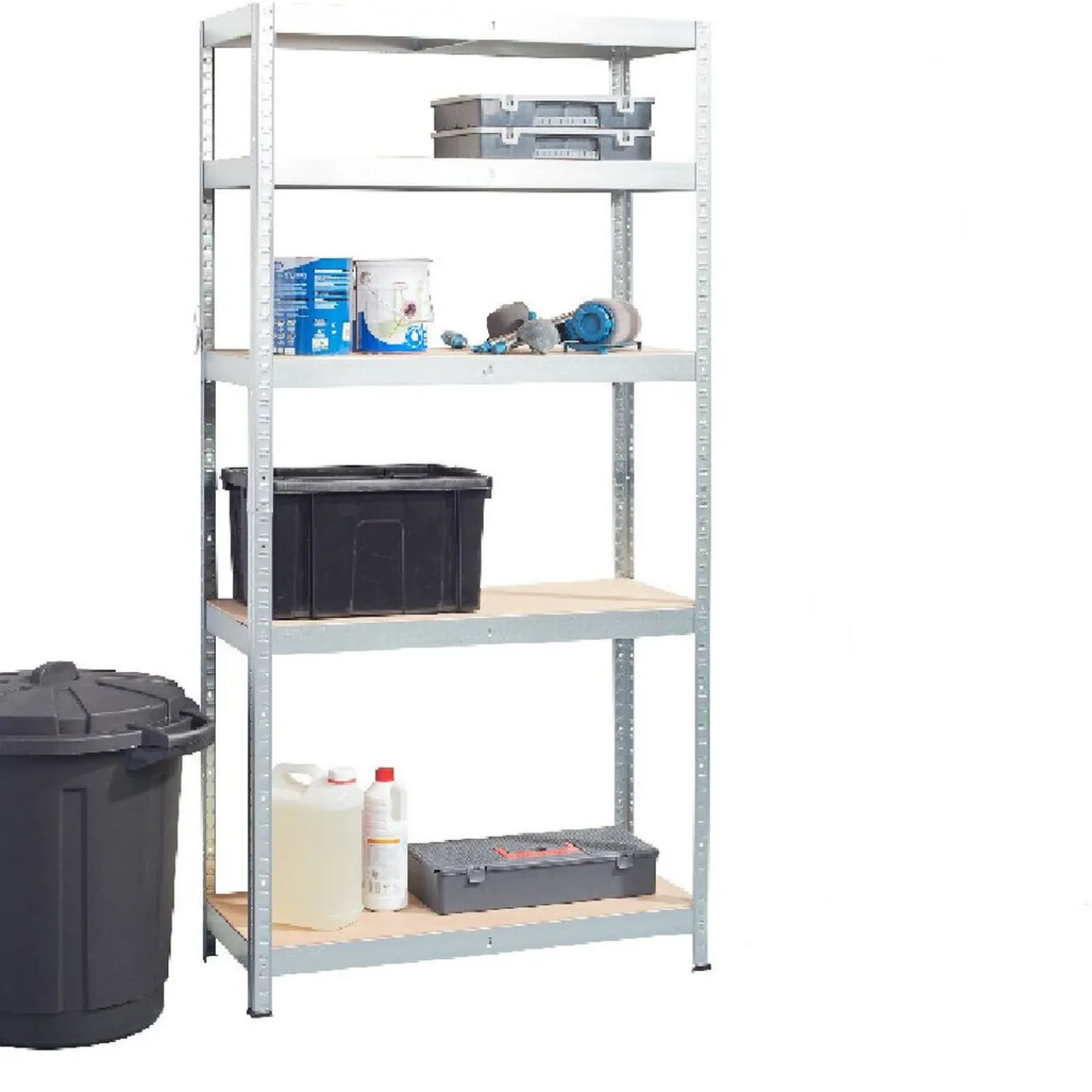 Gifi Rangement|Étagère bricolage 5 niveaux bois et métal