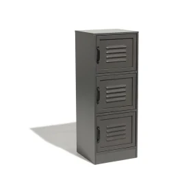 Gifi Rangement|Étagère Brooklyn gris anthracite 3 portes