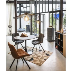 Gifi Rangement|Étagère Brooklyn gris anthracite 3 portes