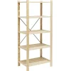 Gifi Rangement|Étagère charge lourde en pin 5 niveaux 75x50xH170 cm