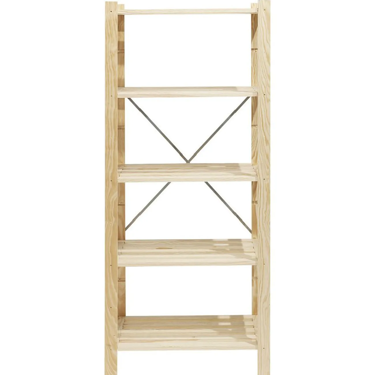 Gifi Rangement|Étagère charge lourde en pin 5 niveaux 75x50xH170 cm