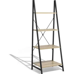 Gifi Rangement|Étagère Chicago 4 niveaux noir naturel