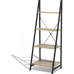 Gifi Rangement|Étagère Chicago naturelle et noire 4 étages