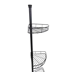 Gifi Equipement Douche^Étagère d'angle 3 niveaux métal noir