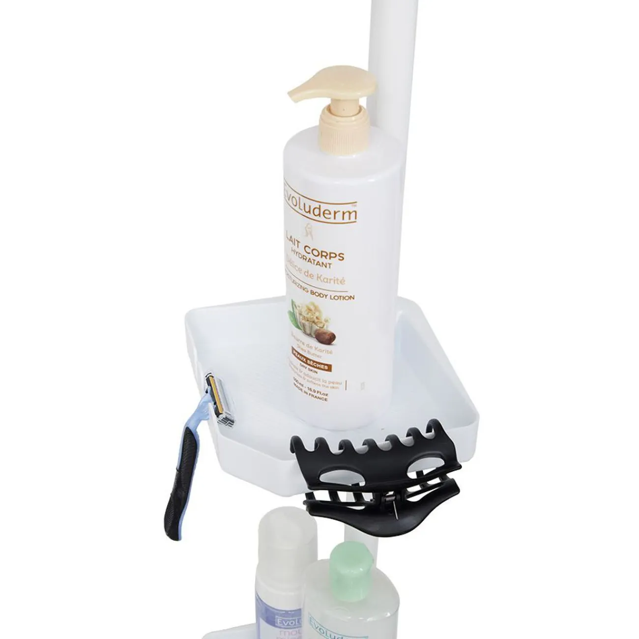 Gifi Equipement Douche^Étagère d'angle de douche 4 niveaux hauteur réglable