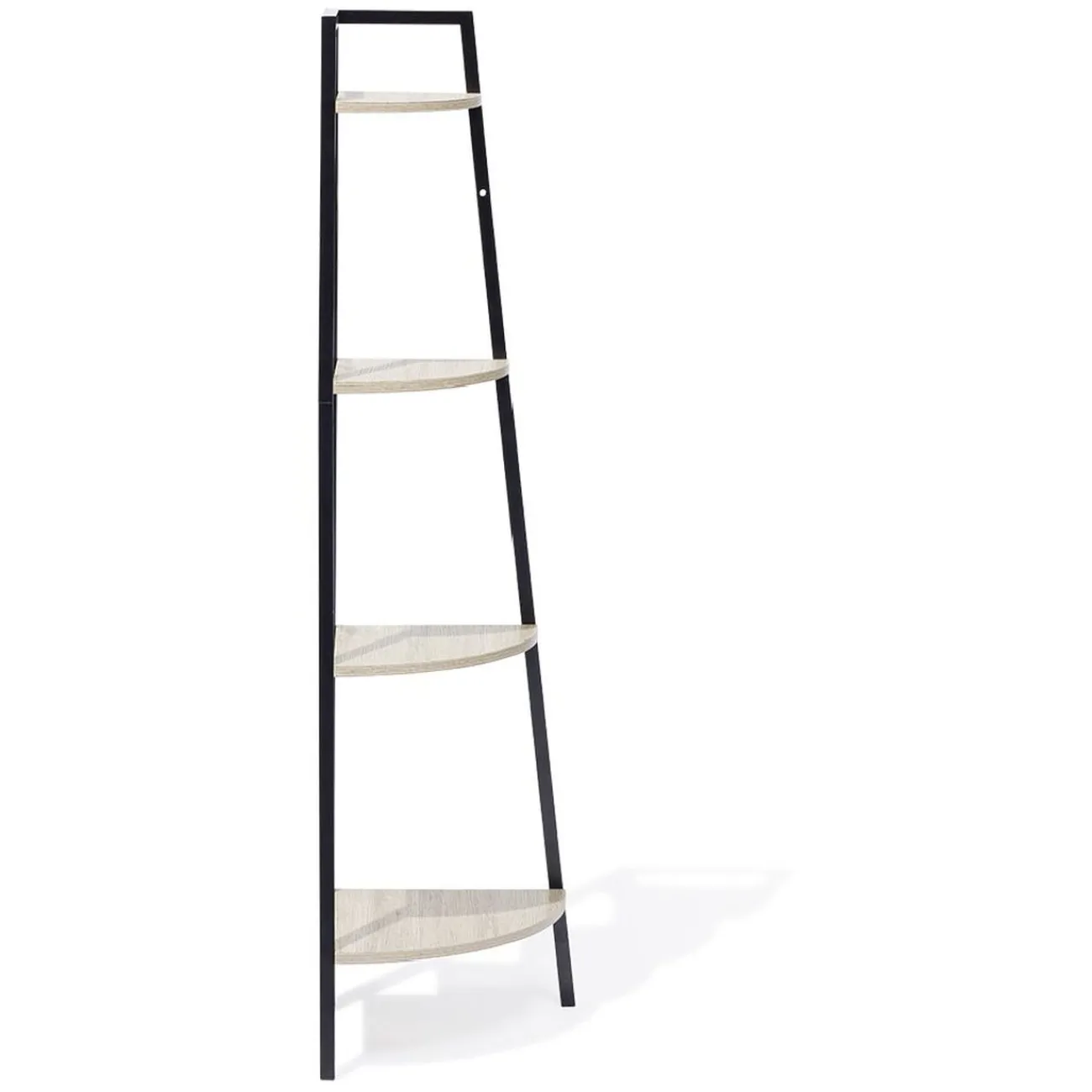 Gifi Rangement|Étagère d'angle New York 4 niveaux métal et bois - 35x35xH135cm