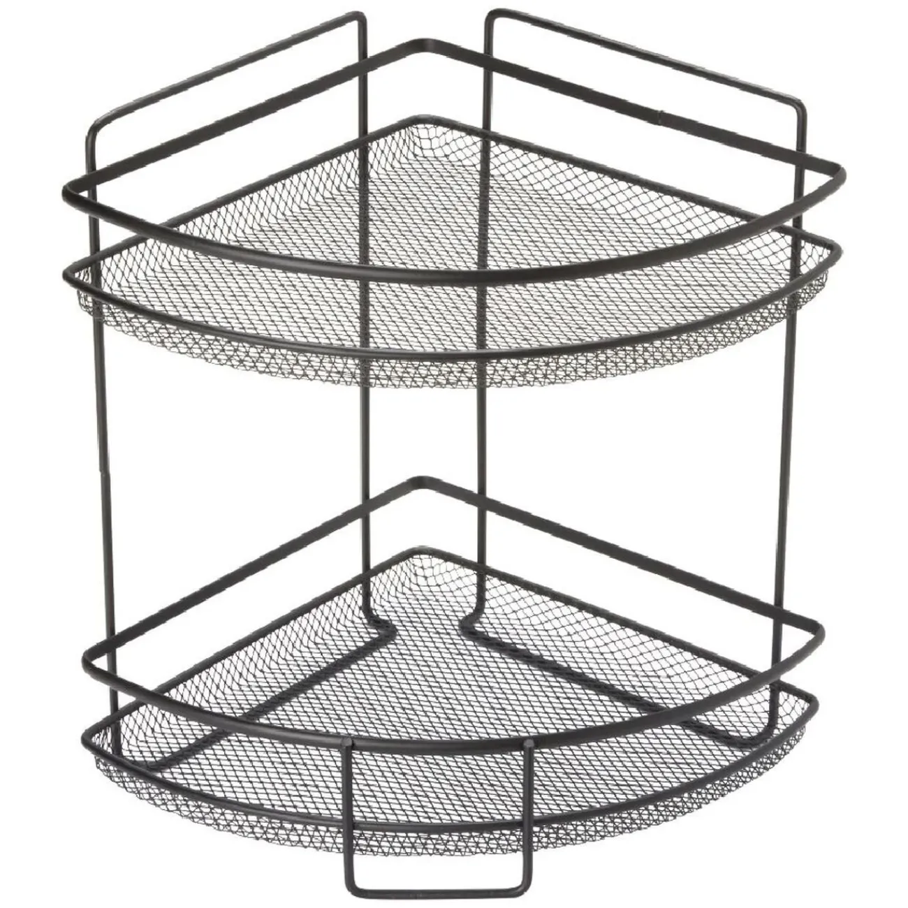 Gifi Étagère d'angle vintage métal noir 2 niveaux