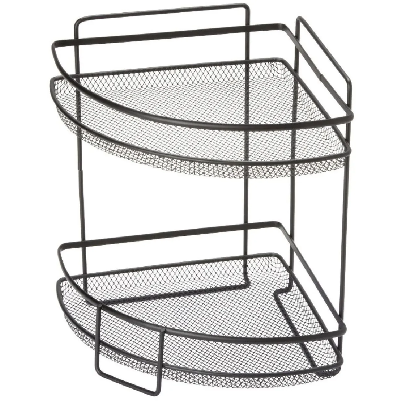 Gifi Étagère d'angle vintage métal noir 2 niveaux