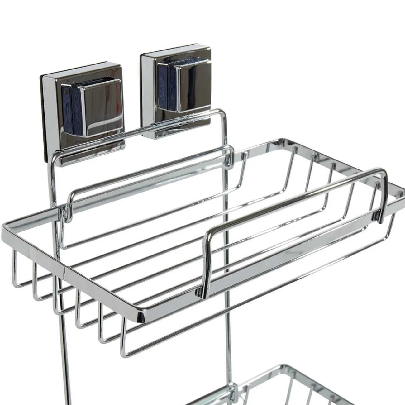 Gifi Equipement Douche^Étagère de douche 2 niveaux à ventouse gris