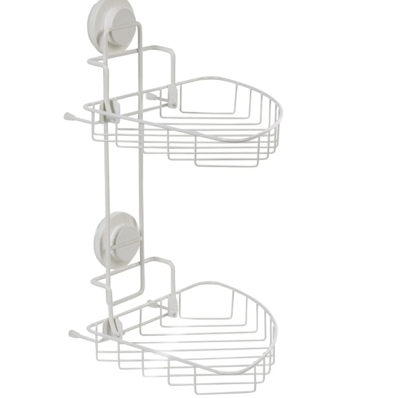 Gifi Equipement Douche^Étagère de douche 2 paniers d angle à ventouse blanc