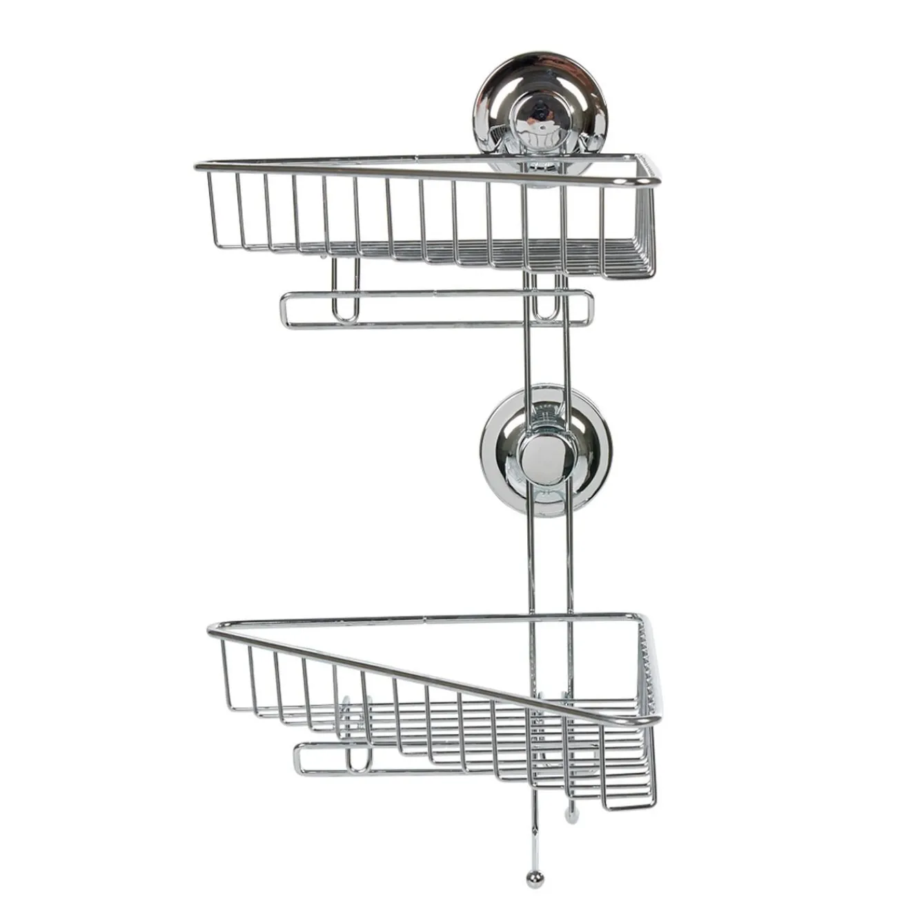 Gifi Equipement Douche^Étagère de douche 2 paniers d angle à ventouse gris