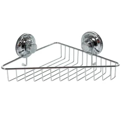 Gifi Equipement Douche^Étagère de douche panier d'angle à ventouse inox