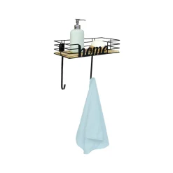 Gifi Aménagement Salle De Bain^Étagère de rangement avec 2 crochets