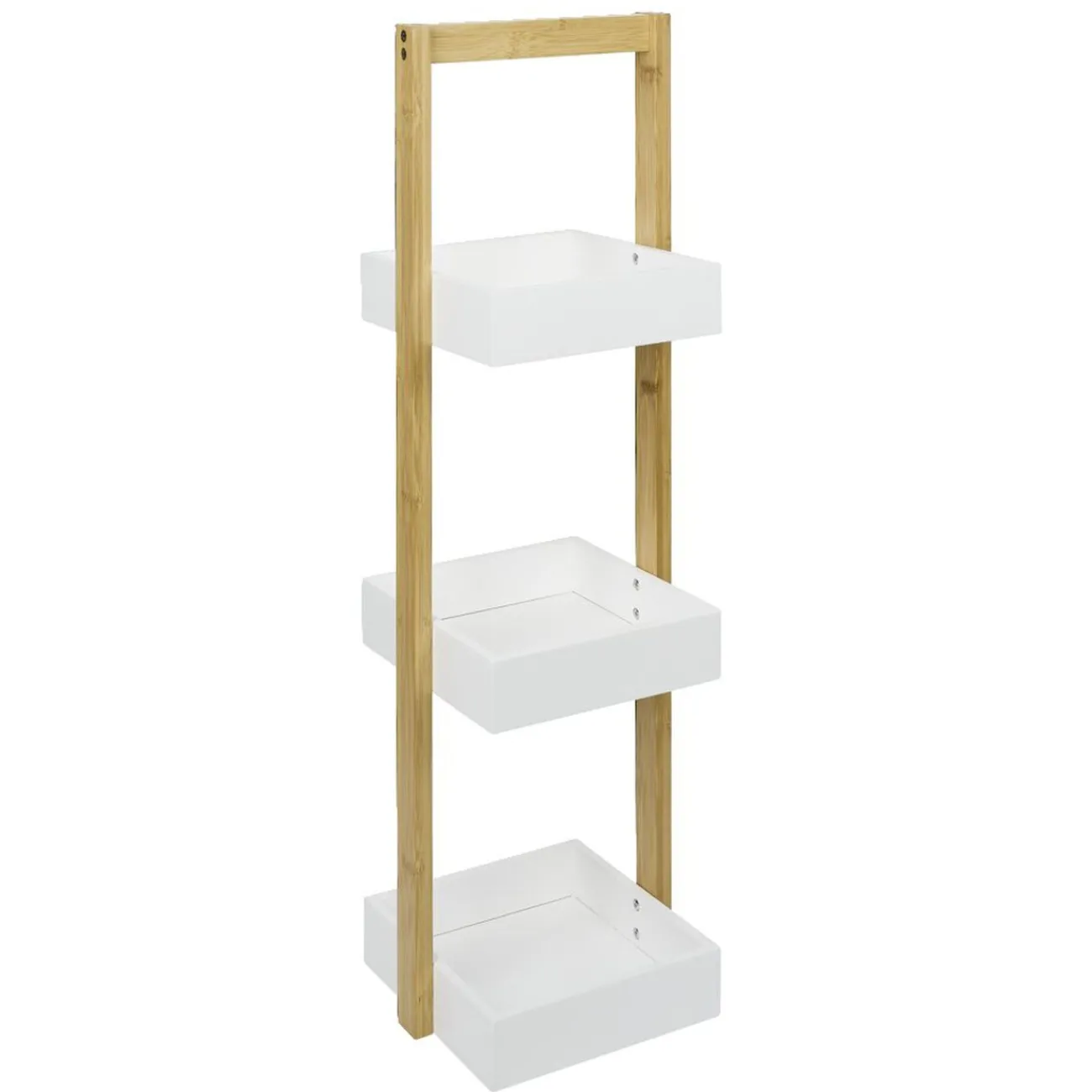 Gifi Aménagement Salle De Bain^Étagère de salle de bain à 3 niveaux bambou 22x24xH73cm