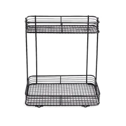 Gifi Aménagement Salle De Bain^Étagère double à poser en métal 25,5x14,5xH25cm