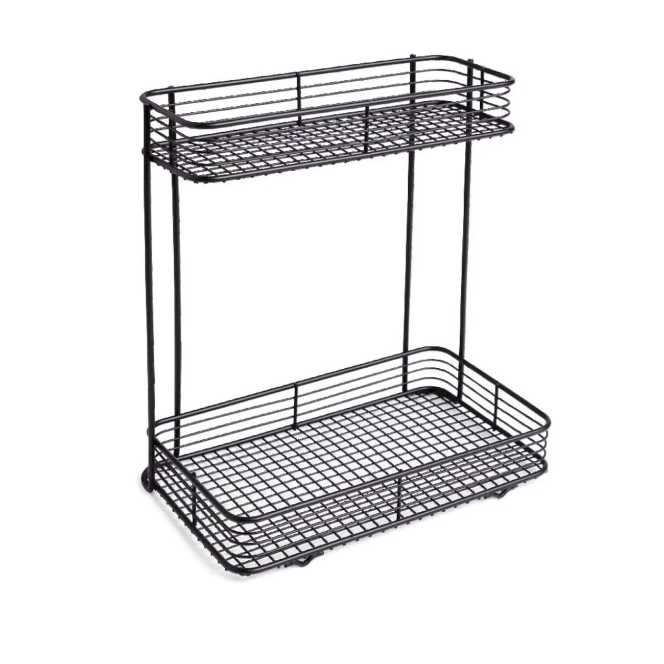 Gifi Aménagement Salle De Bain^Étagère double à poser en métal 25,5x14,5xH25cm