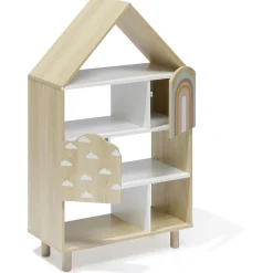 Gifi Rangement|Étagère enfant 7 cases design nuage arc en ciel - L60,5xP30xH100 cm