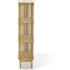 Gifi Rangement|Étagère Gaïa bambou naturel - L80xP30xH120 cm