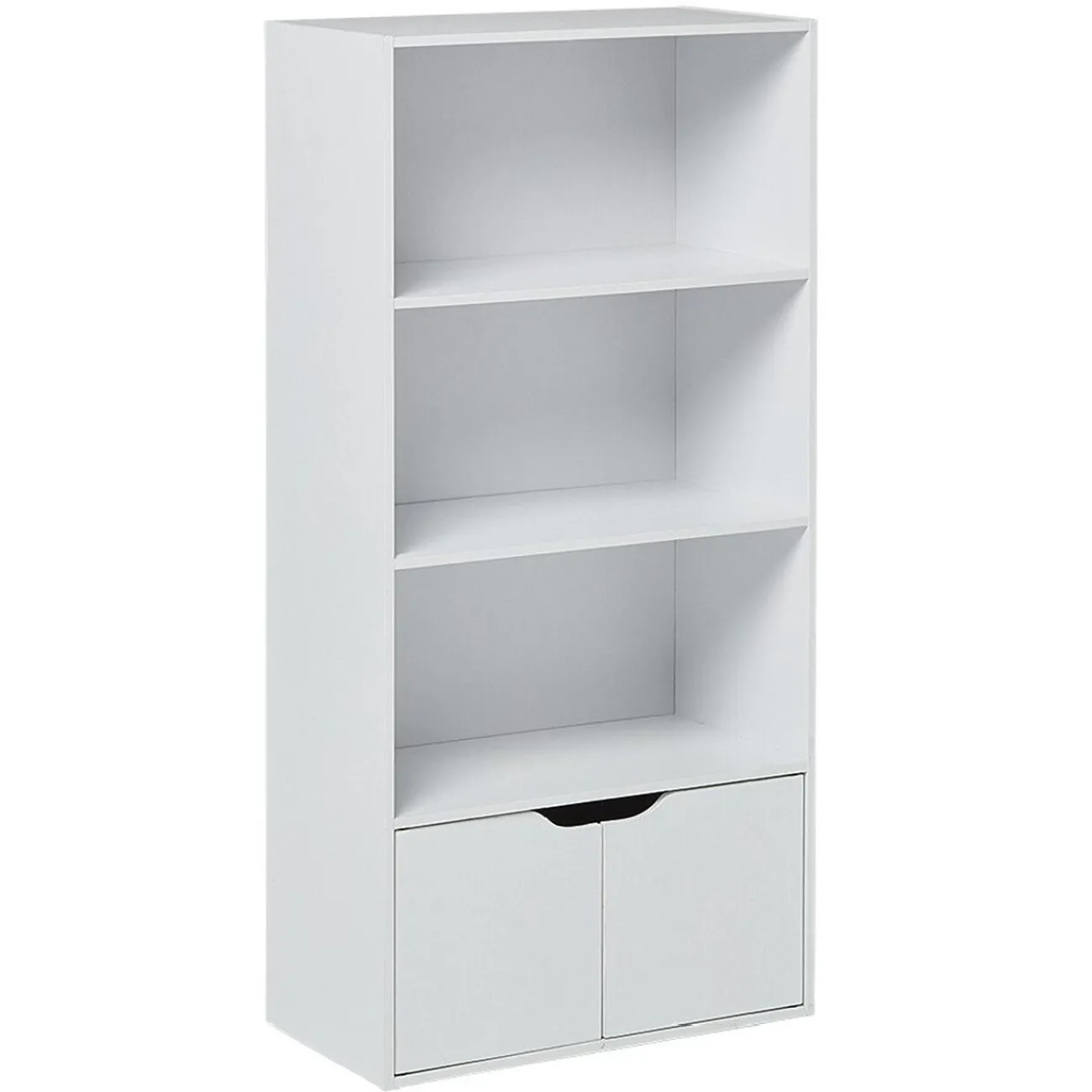 Gifi Rangement|Étagère large Adam en bois blanc 4 niches