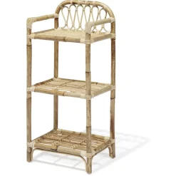 Gifi Rangement|Étagère Léonie rotin naturel - L40xP30xH86 cm