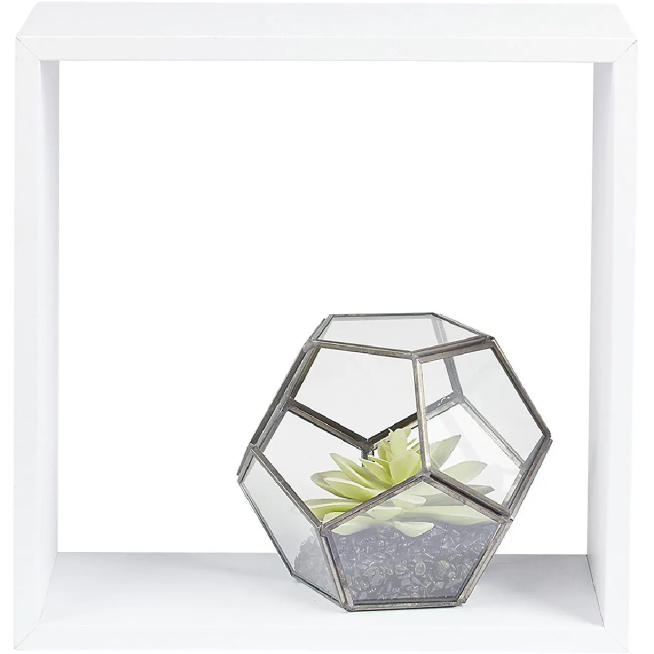 Gifi Rangement|Étagère murale carrée blanche x3