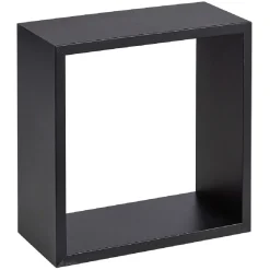Gifi Rangement|Étagère murale carrée noire x3