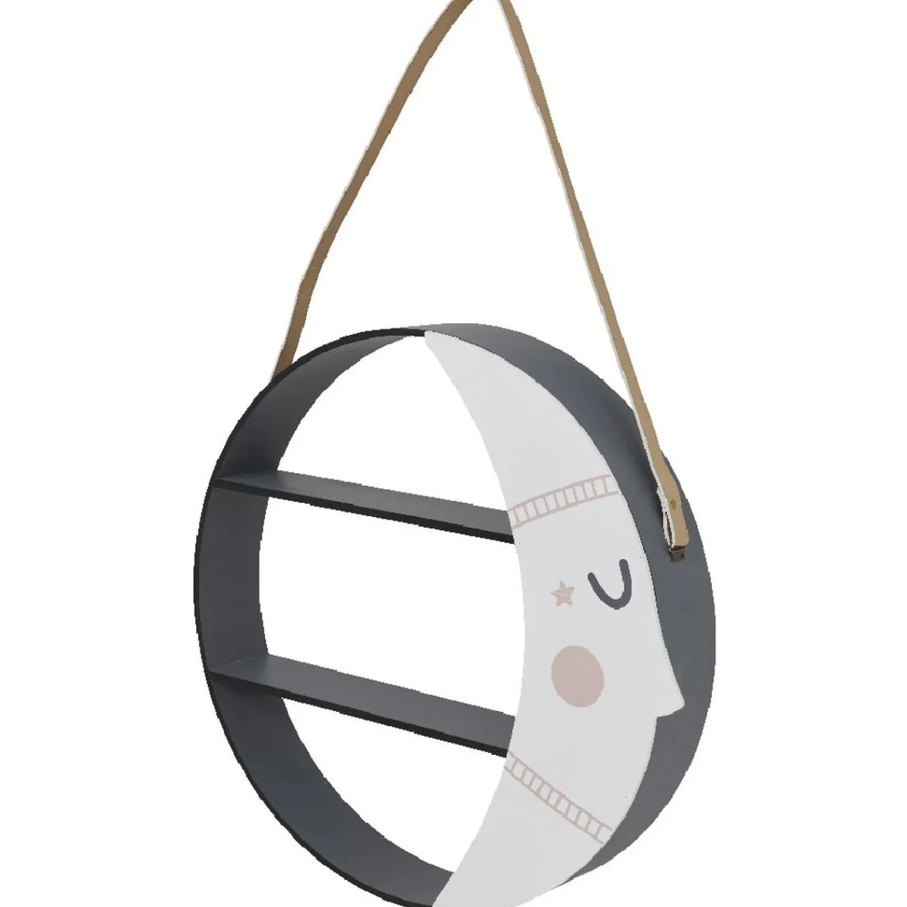 Gifi Rangement|Étagère murale Hilla blanche et noire