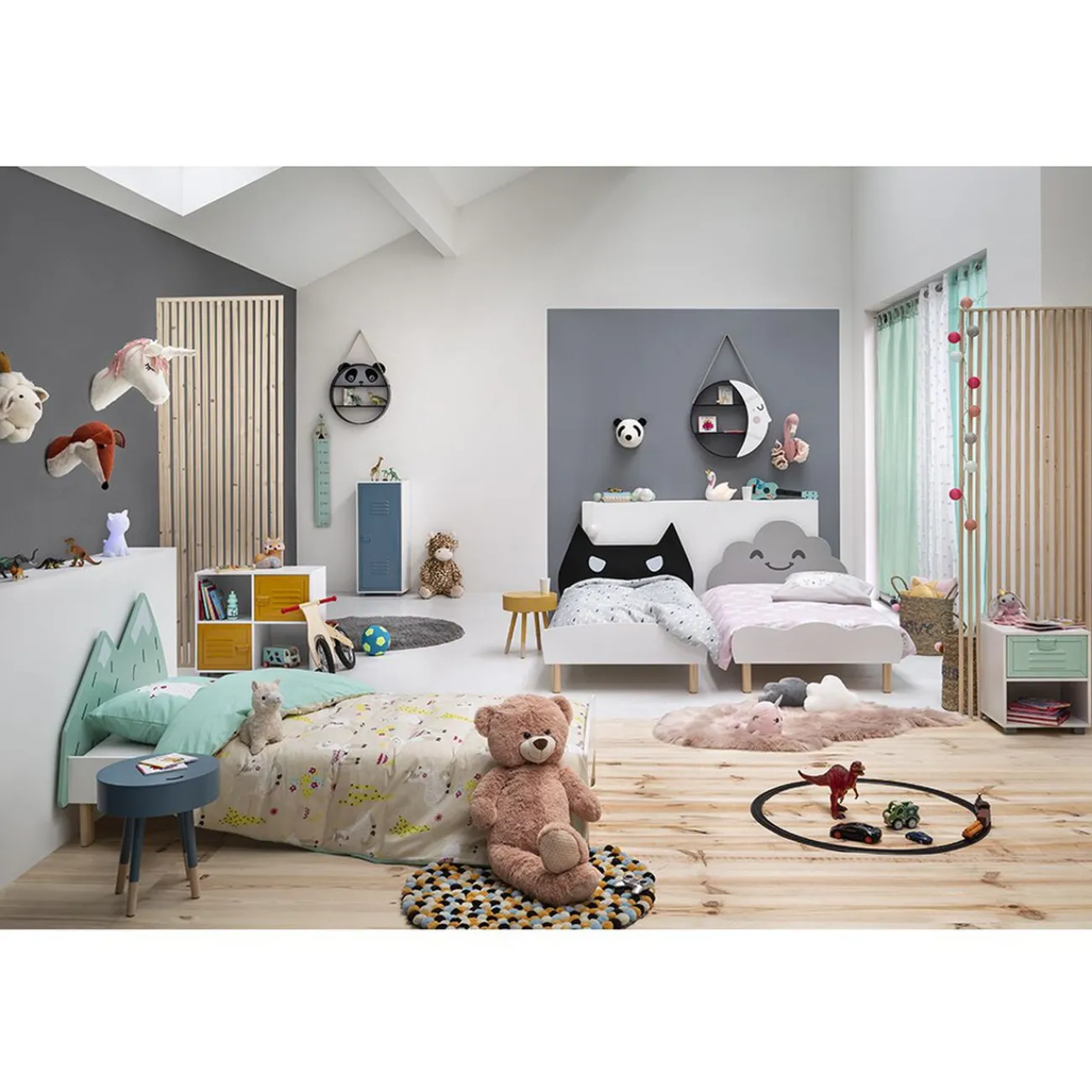 Gifi Rangement|Étagère murale Hilla blanche et noire