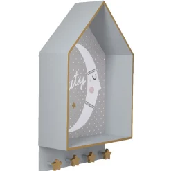 Gifi Rangement|Étagère murale Hilla grise