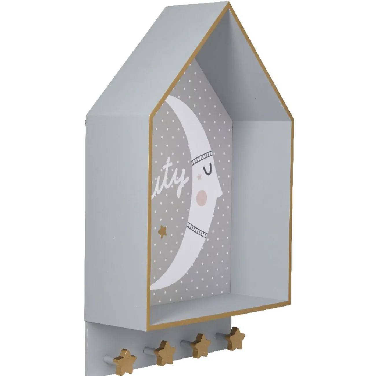 Gifi Rangement|Étagère murale Hilla grise