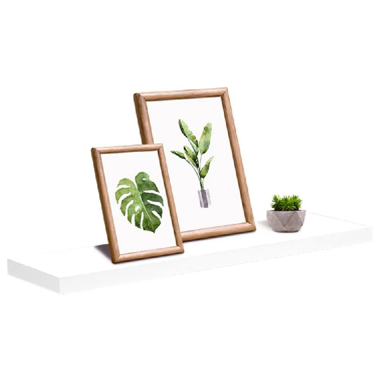 Gifi Rangement|Étagère murale rectangulaire en bois blanc