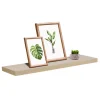 Gifi Rangement|Étagère murale rectangulaire en bois beige