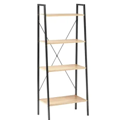 Gifi Rangement|Étagère New York 4 niveaux métal et bois