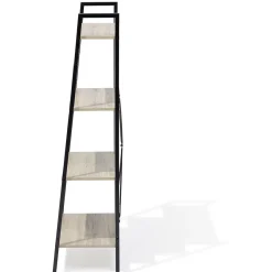 Gifi Rangement|Étagère New York 4 niveaux métal et bois - 60x35xH135cm