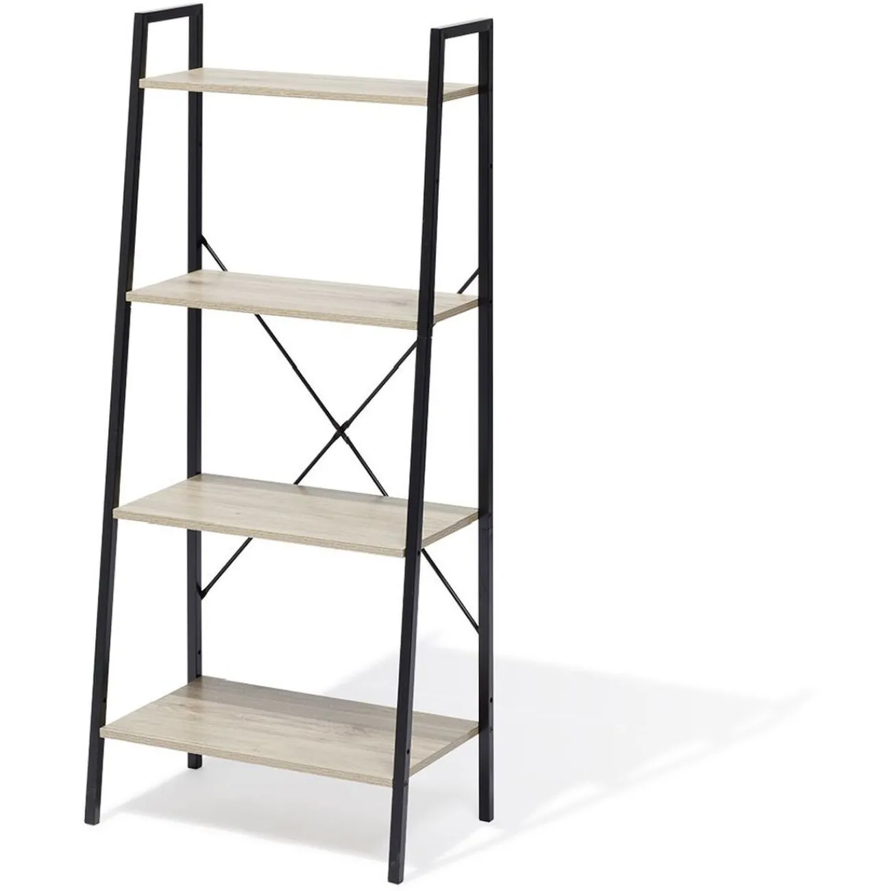 Gifi Rangement|Étagère New York 4 niveaux métal et bois - 60x35xH135cm