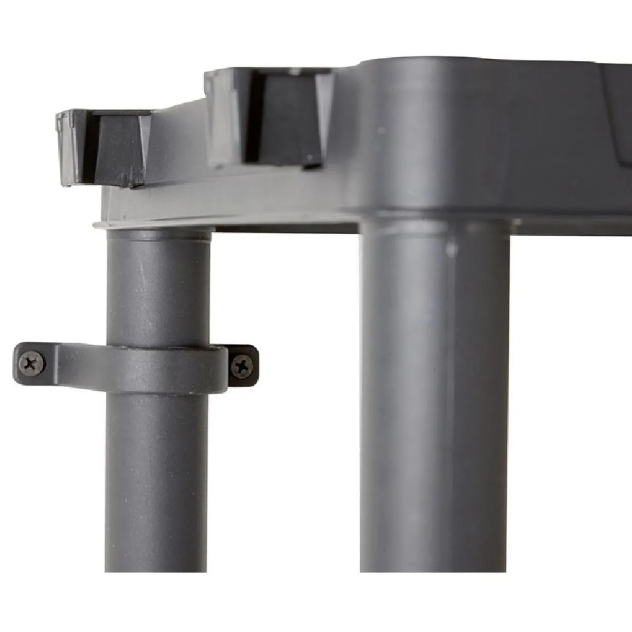 Gifi Rangement|Étagère plastique noir 4 niveaux L60xl30xH138cm