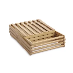 Gifi Equipement Douche^Étagère pliable en bambou 4 niveaux H91cm