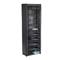 Gifi Rangement|Étagère range chaussures avec housse anti poussière 30 paires