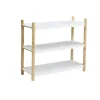 Gifi Rangement|Étagère scandinave bois 3 niveaux blanc et naturel