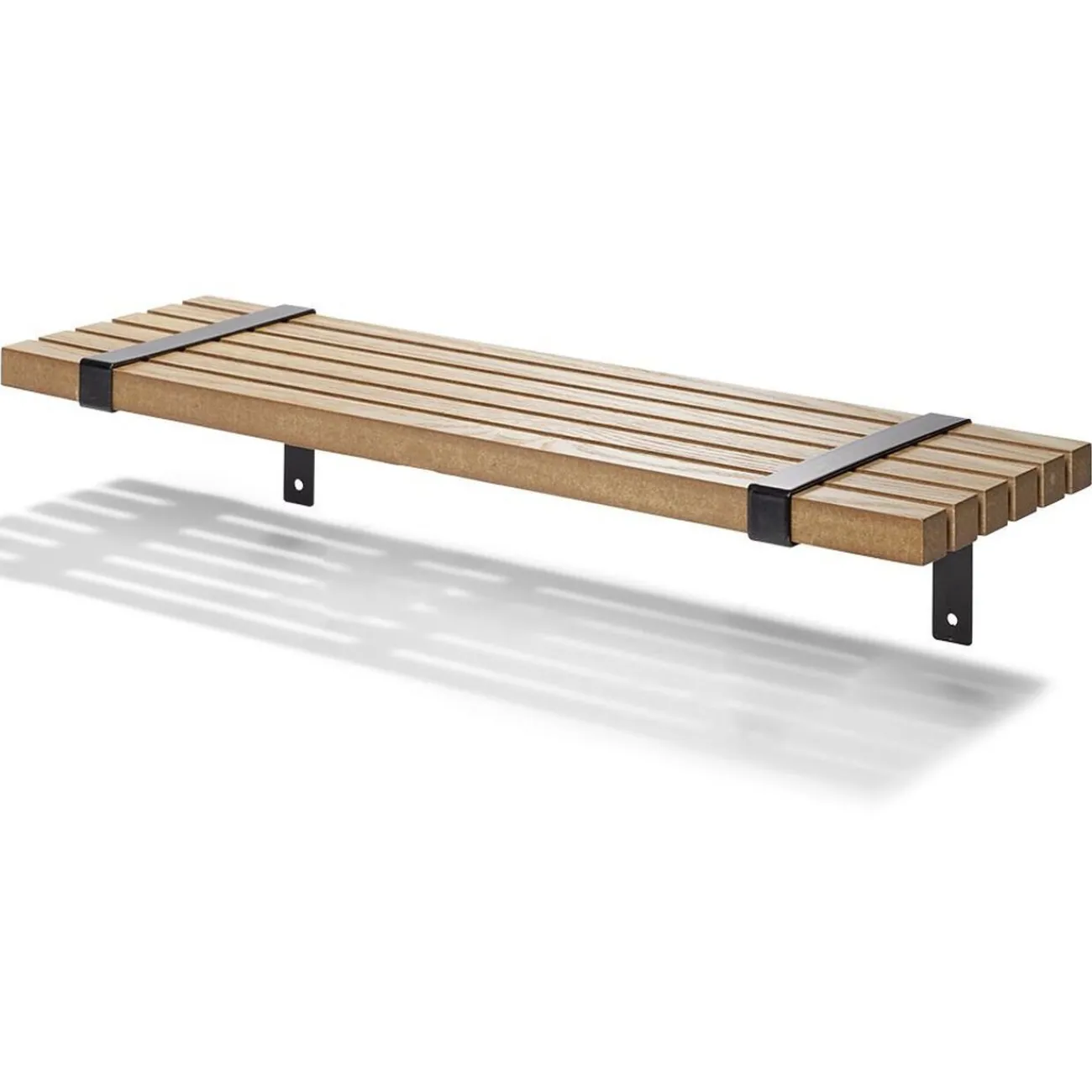 Gifi Rangement|Étagère striée en bois L55xl15cm