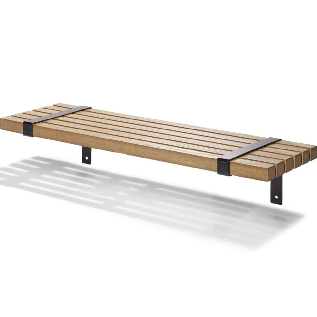 Gifi Rangement|Étagère striée en bois L55xl15cm