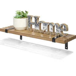 Gifi Rangement|Étagère striée en bois L55xl15cm